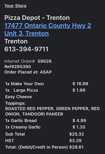 Photo of Pizza Depot Trenton - 17477 Ontario County Hwy 2 Unit 3, Trenton, ON K8V 0N7